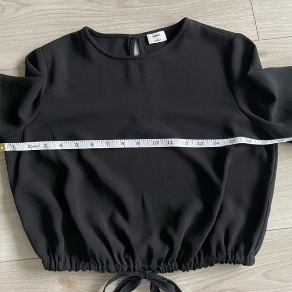 🛍️  *In black* Wilfred Eleonora crewneck blouse, cropped oversized XXS - Picture 4 of 8